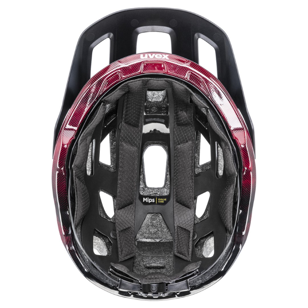 UVEX Helm react MIPS, black-ruby red, 56-59 (M)