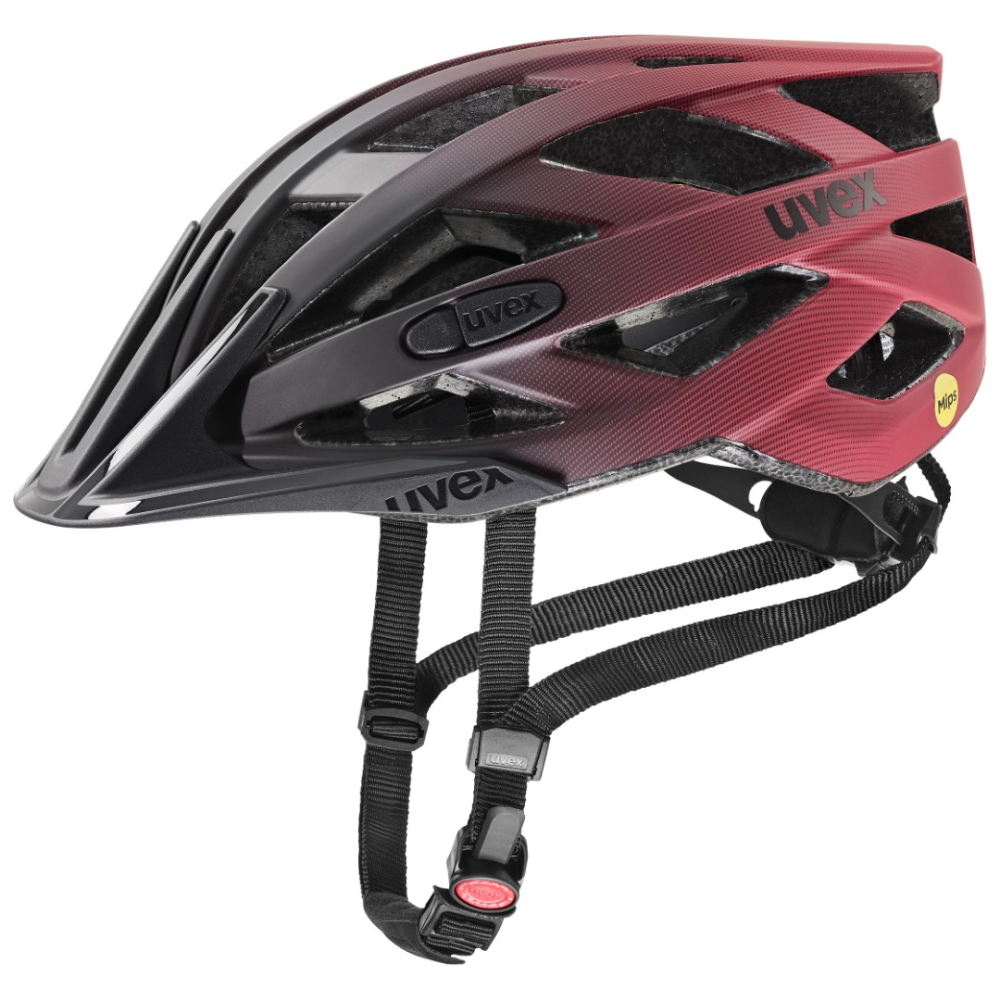 UVEX Helm i-vo cc MIPS, black-red matt